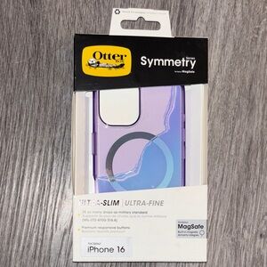 OtterBox Symmetry Series iPhone 16 Case - Purple and Blue